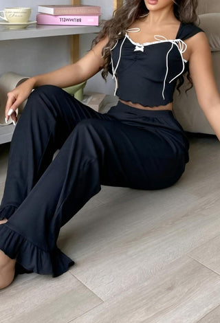 Femme 3087 Cotton Soft Long Pajama Set - Mina Femme