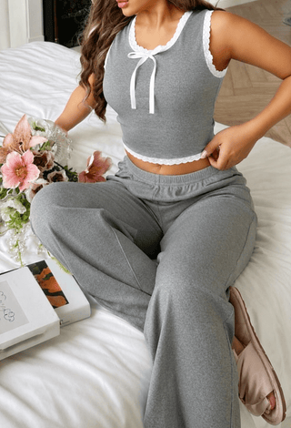 Femme 3095 Cotton Soft Long Pajama Set - Mina Femme