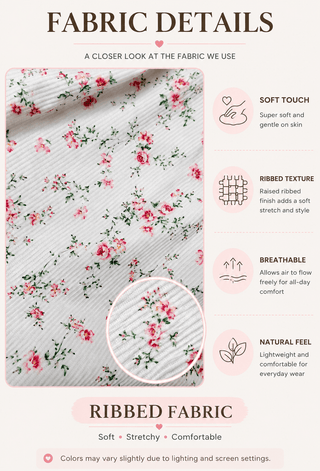 Floral Cotton Summer Mini Dress - Simple 5201 - Mina Femme