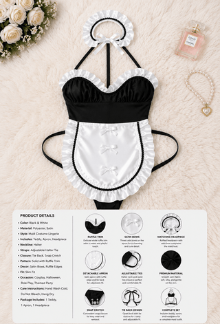 French Maid Lingerie Butter Fabric Costume - JOLY 2279 - Mina Femme