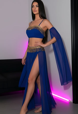 Golden Shimmer Belly Dance Lingerie Set - Tatee t040 - Mina Femme