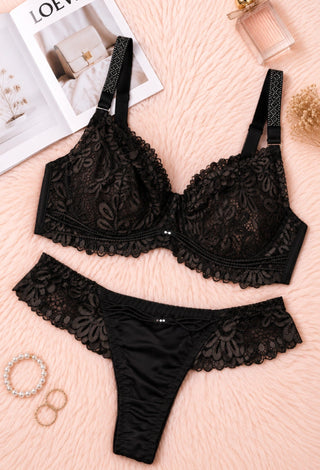 Ivory Blossom Floral Lace Bra & Panty Set - Fsn 24110 - Mina Femme