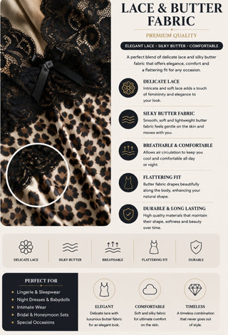 Leopard Print Lace Lingerie Dress - JOLY 2073 - Mina Femme