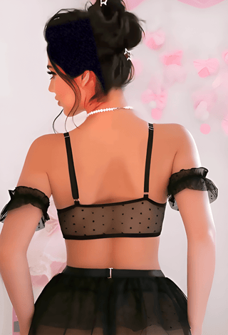 Lingerie set with bra and ruffled skirt - R429 | Mina Femme - Mina Femme