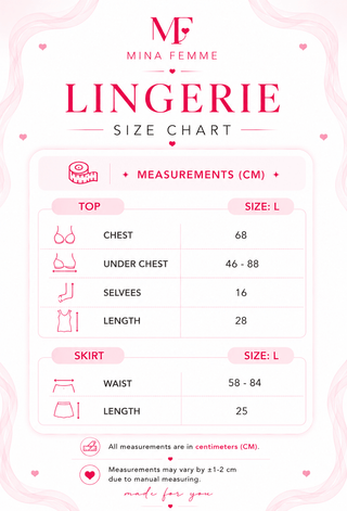 Lingerie set with Top and Ruffled Skirt - R306 | Mina Femme - Mina Femme