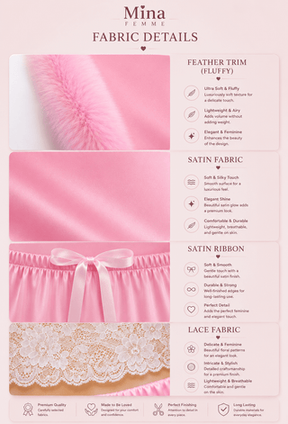 Luxury Pink Satin Pajama Set 3 Pieces with Lace Top - W673 - Mina Femme