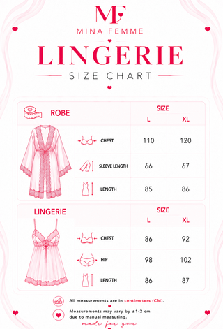 Luxury Satin Lace Nightgown with Matching Robe – Two-Piece Sleepwear Set W600 | Mina Femme - Mina Femme