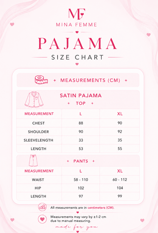 Luxury Soft Satin Pajama Set for Women – 2 Pieces Comfortable Sleepwear - W529 - Mina Femme