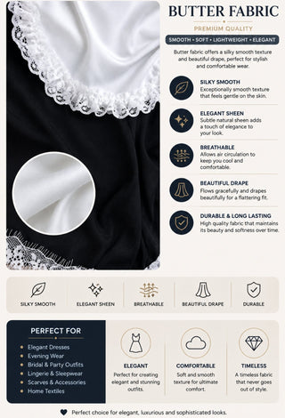 Maid Costume Lingerie Set in Butter Fabric with Lace – Unpadded - JOLY 2394 - Mina Femme