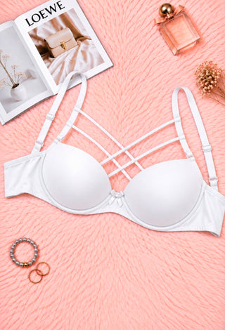 Midnight Allure Strappy Push-Up Bra - Fsn 23007 - Mina Femme