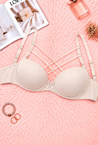 Midnight Allure Strappy Push-Up Bra - Fsn 23007 - Mina Femme