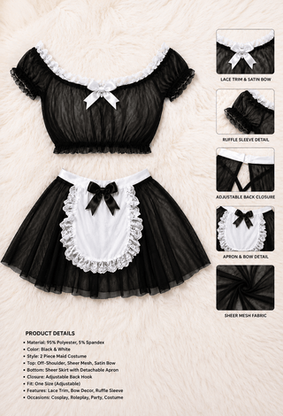 Midnight Charm Maid Set - R398 - Mina Femme