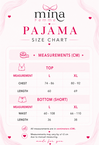 Midnight Lace Satin Short Pajama Set – Wire-Free & Non-Padded - W712 - Mina Femme