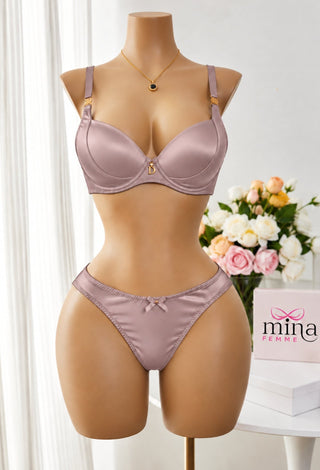 Midnight Luxe Push-Up Bra & Panty Set - Fsn 38018 - Mina Femme
