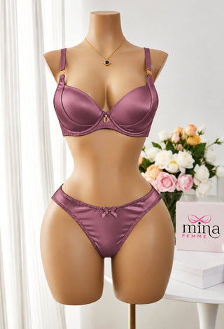 Midnight Luxe Push-Up Bra & Panty Set - Fsn 38018 - Mina Femme