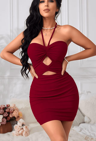 Midnight Muse Cut-Out Mini Dress – Butter Fabric - Joly 2122| Mina Femme - Mina Femme