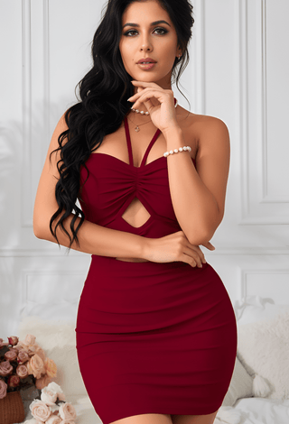 Midnight Muse Cut-Out Mini Dress – Butter Fabric - Joly 2122| Mina Femme - Mina Femme