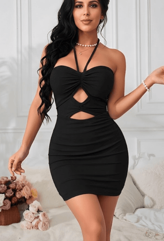 Midnight Muse Cut-Out Mini Dress – Butter Fabric - Joly 2122| Mina Femme - Mina Femme