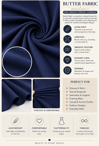 Midnight Muse Navy Butter Lingerie Set - JOLY 2342 - Mina Femme