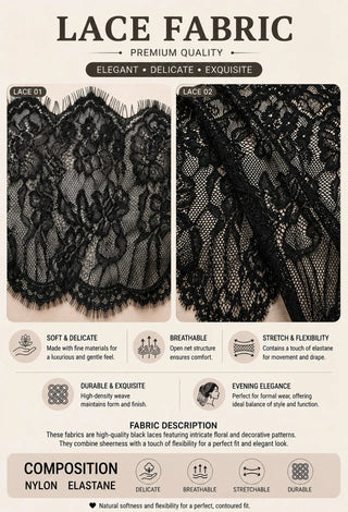 Midnight Romance 3-Piece Lace Lingerie Set – Wireless & Unpadded - R571 - Mina Femme