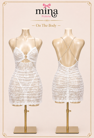 Bridal Whisper One-Piece Lace Lingerie – Non-Padded & Wire-Free - R446