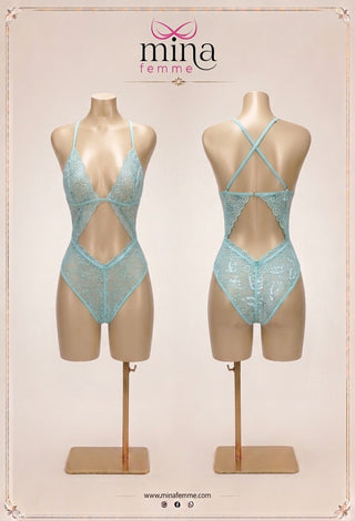 Mint Desire Lace Bodysuit – Non-Padded & Wire-Free Lingerie - R573