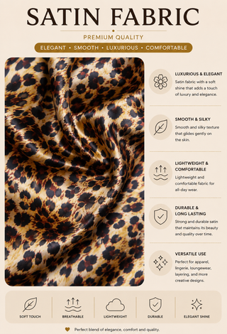 Sexy leopard print Satin lingerie-W472