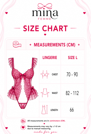Red Lace & Tulle Lingerie Bodysuit – Sexy One Piece - R340 | Mina Femme