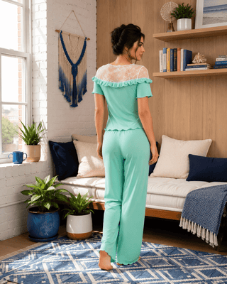 Mint Egyptian Cotton Pajama Set - Femme 4043 - Mina Femme