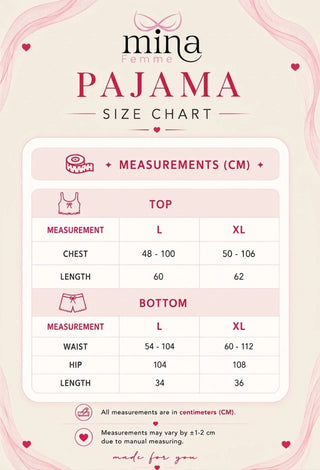 Monochrome Bloom Women’s Satin Cami & Shorts Pajama Set - W640 - Mina Femme