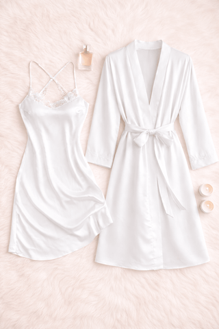 Moonlight Satin Set Women's satin lingerie set - W485 - Mina Femme