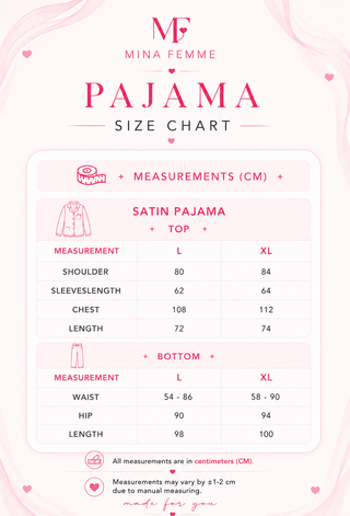 Morning Love Cute Heart Print Long Sleeve Pajama Set - W614 | Mina Femme - Mina Femme