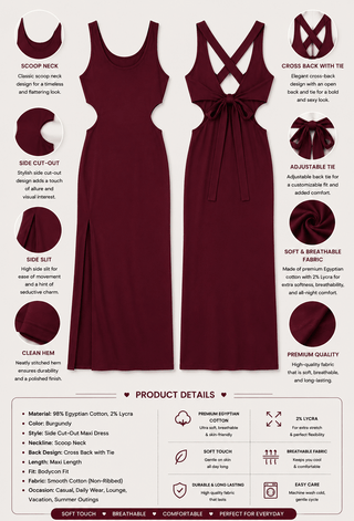 Nile Elegance Egyptian Cotton Maxi Dress - Femme 4045 - Mina Femme