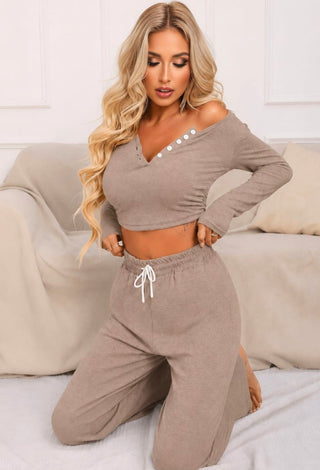 Oat Bliss Premium Egyptian Cotton Lounge Set - Femme 4096 - Mina Femme