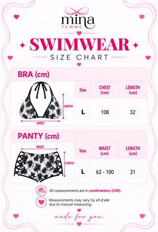 Palm Paradise Two-Piece Bikini Set - Z21 - Mina Femme