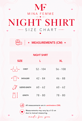 Pink Bow Satin Sleep Shirt - W532 - Mina Femme