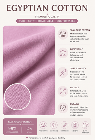Pink Ease Egyptian Cotton Lounge Dress with Pockets - Femme 3081 - Mina Femme