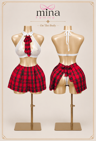 Playful Plaid Schoolgirl Lingerie Set-Joly 2380 - Mina Femme
