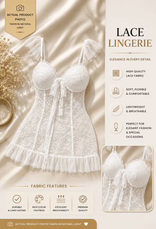 Pure Romance Lace Babydoll - R521 - Mina Femme