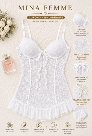Pure Romance Lace Babydoll - R521 - Mina Femme