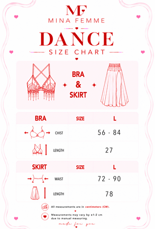 Red Fringe Belly Dance Costume Set - Tatee t032 - Mina Femme
