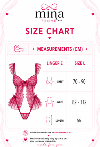 Red Lace & Tulle Lingerie Bodysuit – Sexy One Piece - R340 | Mina Femme - Mina Femme