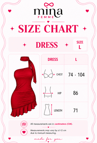 Red Mini Dress Soft Butter Fabric with Chic Neck Detail - Joly 2352 - Mina Femme