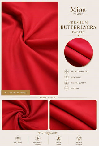 Red Off-Shoulder Butter Mini Dress – Elegant Bodycon Party Dress - Joly 2366 - Mina Femme