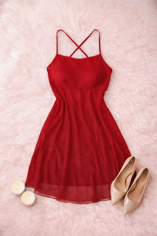 Red Sheer Mesh Nightdress - R514 | Mina Femme - Mina Femme