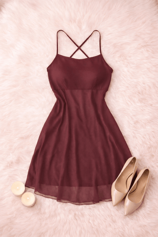 Red Sheer Mesh Nightdress - R514 | Mina Femme - Mina Femme