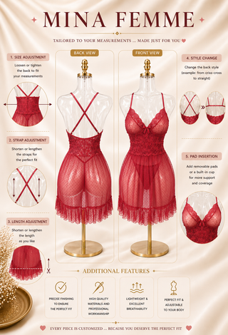 Ruby Blossom Babydoll Set - R438