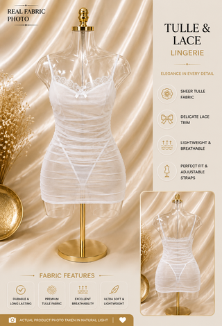 Angel Whisper Mesh Slip Dress - R484
