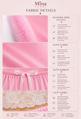 Luxury Pink Satin Pajama Set 3 Pieces with Lace Top - W673