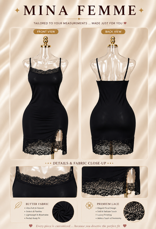 Black Soft Touch butter Night Dress - Joly 2081 | Mina Femme